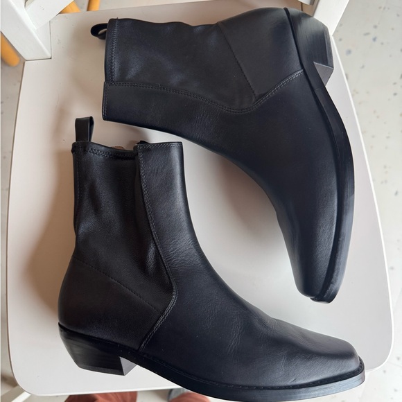 Madewell Black Leather Idris Ankle Boots - Picture 4 of 6